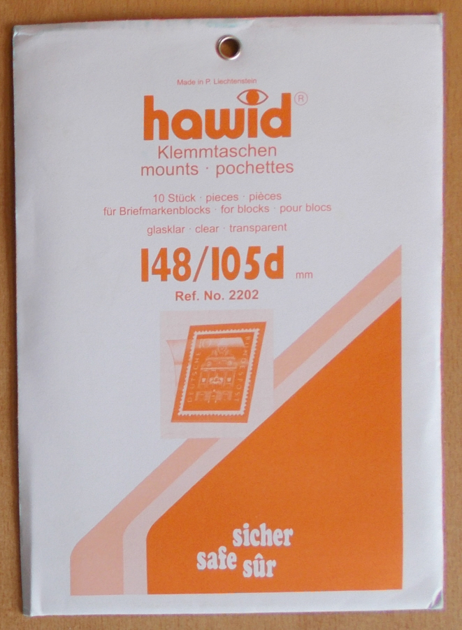 (image for) Hawid Stamp Mounts - Clear 148mm x 105mm Blocks - Click Image to Close